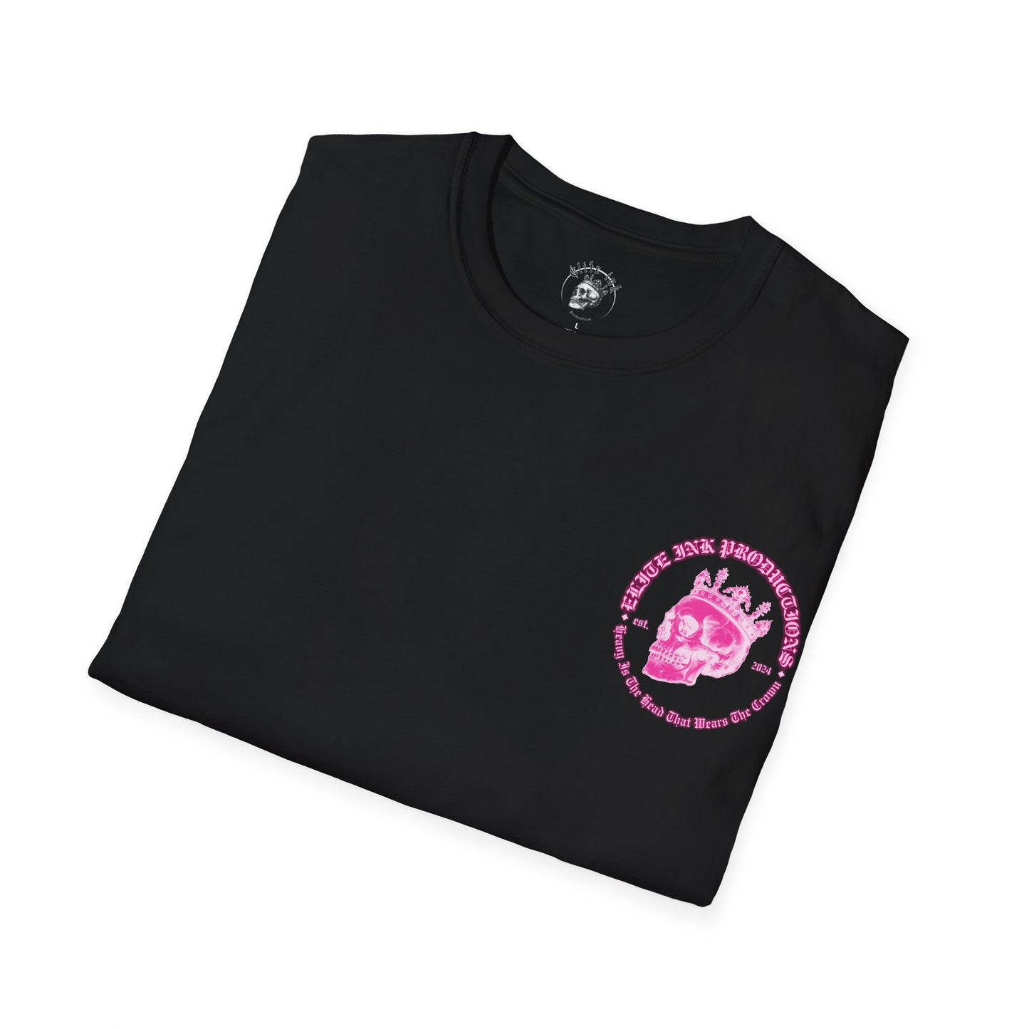 Unisex Neon Pink Skully  T-Shirt