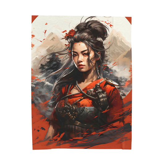 Female Samurai Blanket