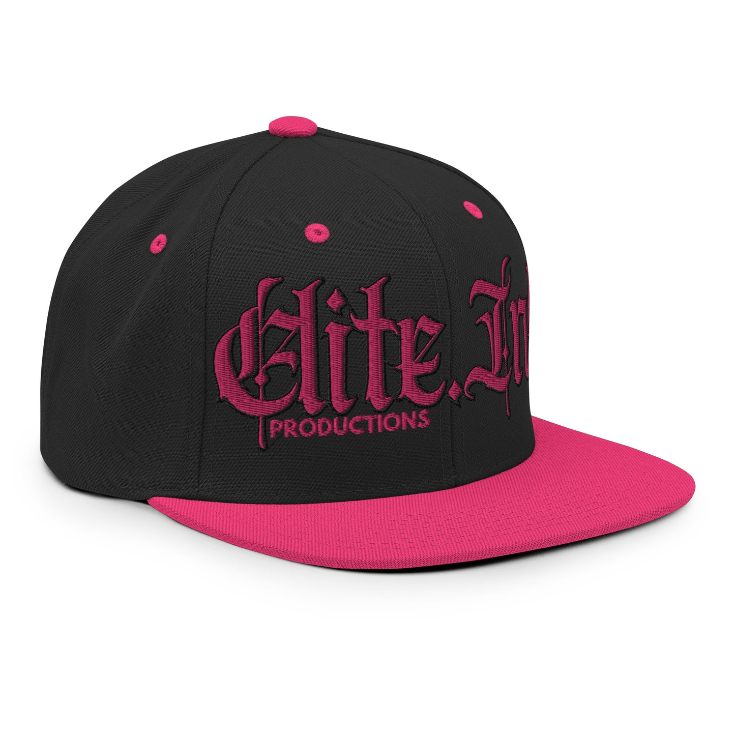 Elite Ink Script Snapback Cap Black/Pink