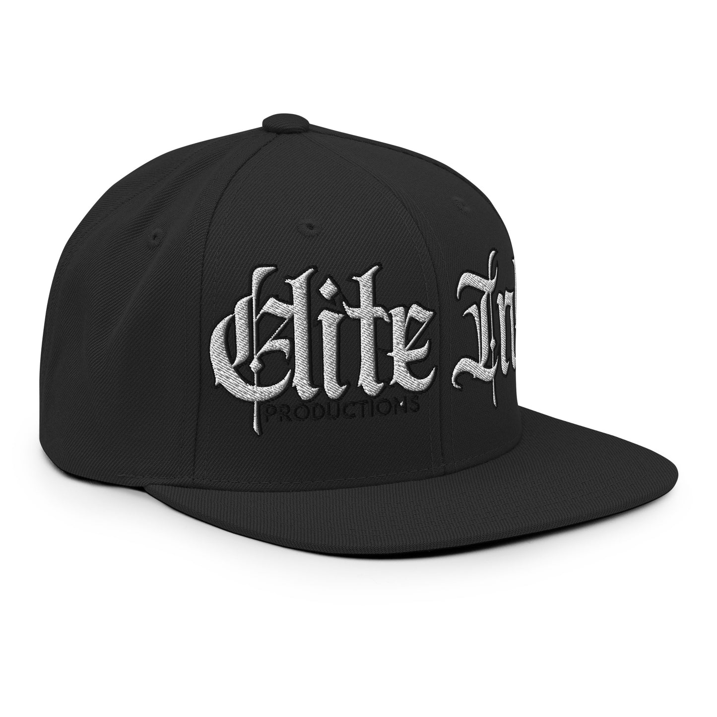 Elite Ink Script Snapback Cap Black/White